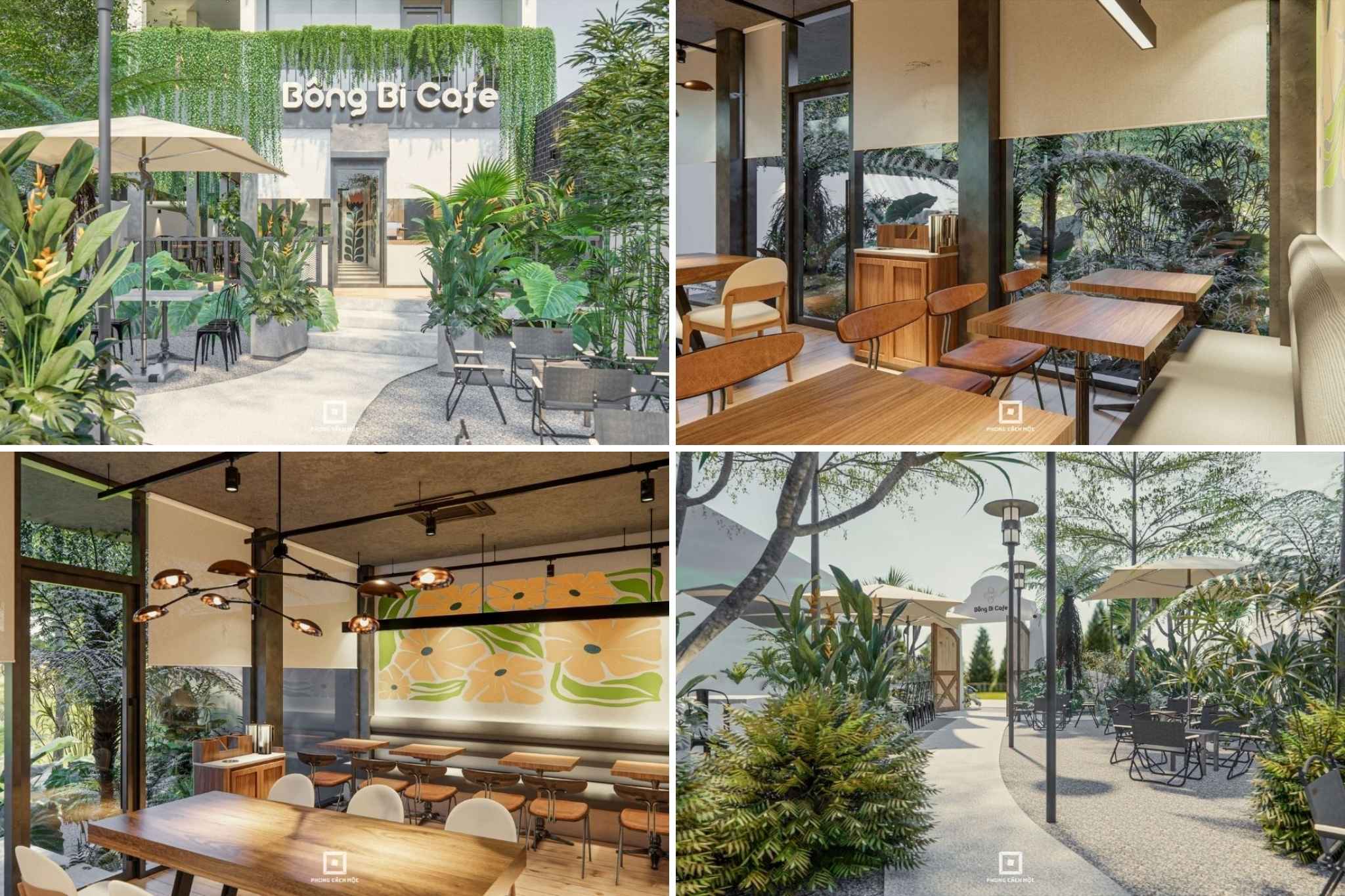 Quán cafe phong cách sân vườn